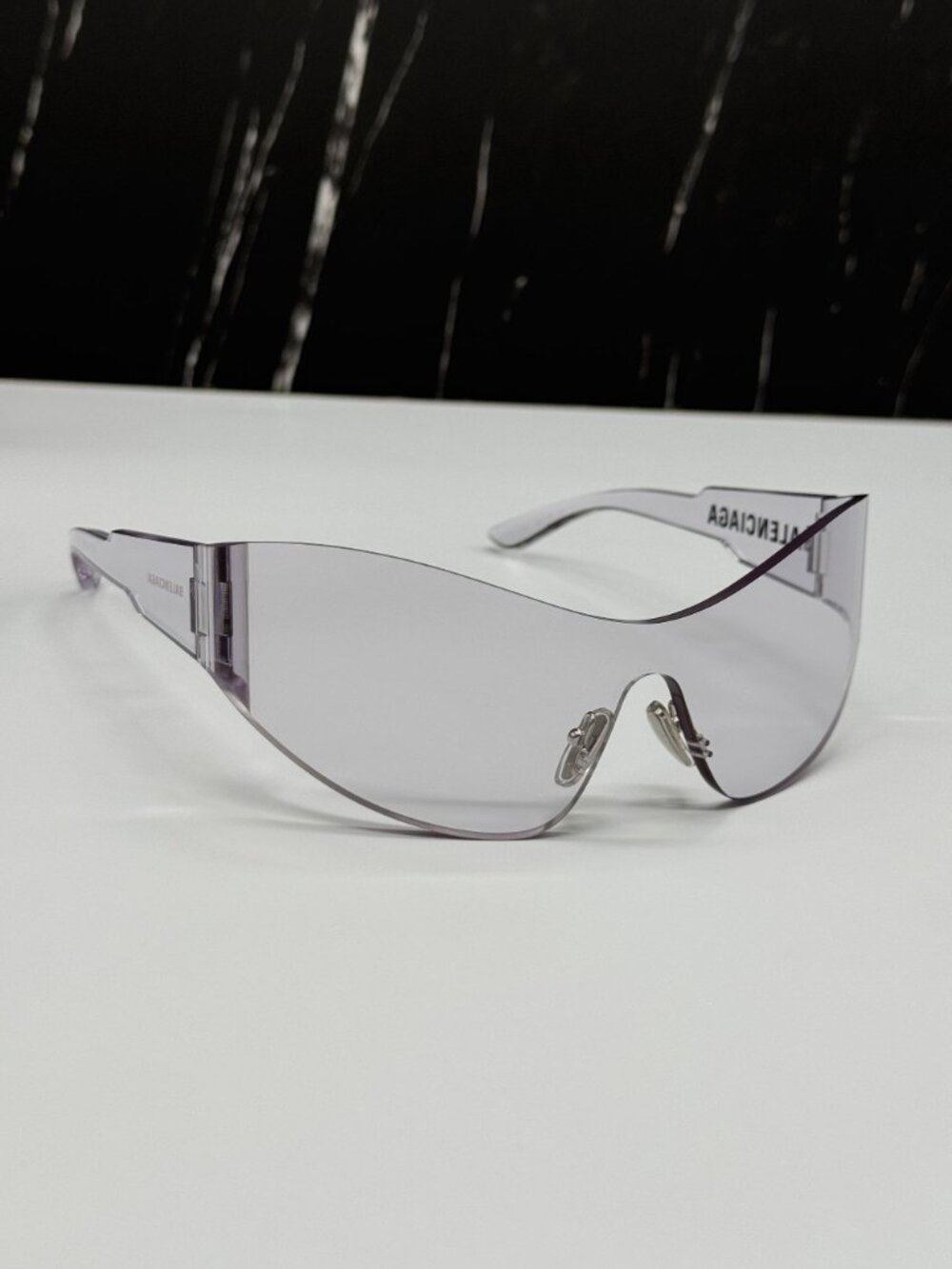NEW BALENCIAGA BB0257S 002 CLEAR SHIELD UNISEX SUNGLASSES BALENCIAGA EYEWEAR - Picture 5 of 12
